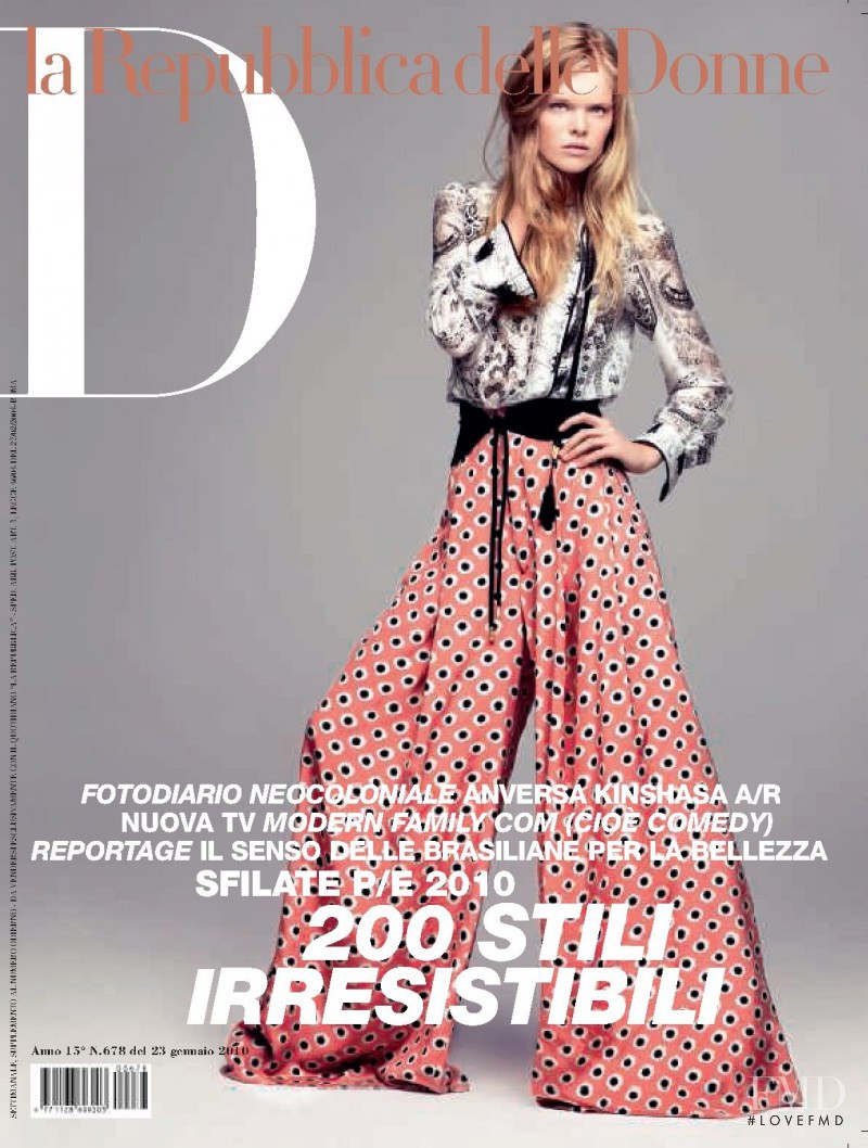 Olivia Gordon featured on the La Repubblica delle Donne cover from January 2010