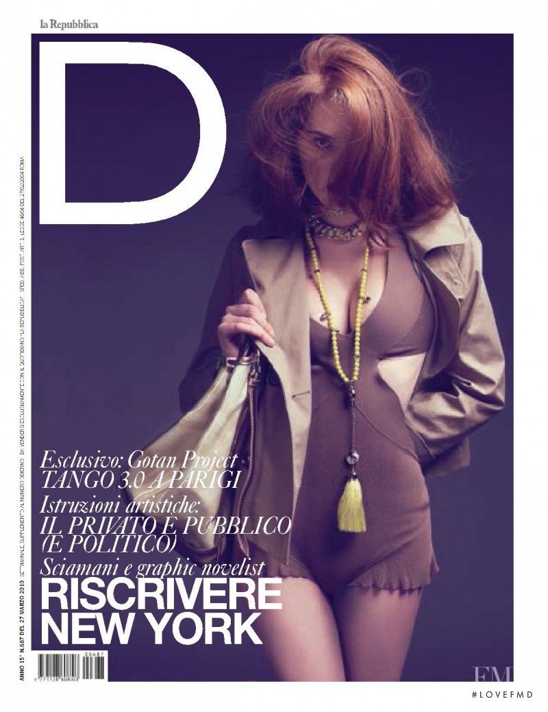 Alexina Graham featured on the La Repubblica delle Donne cover from March 2010