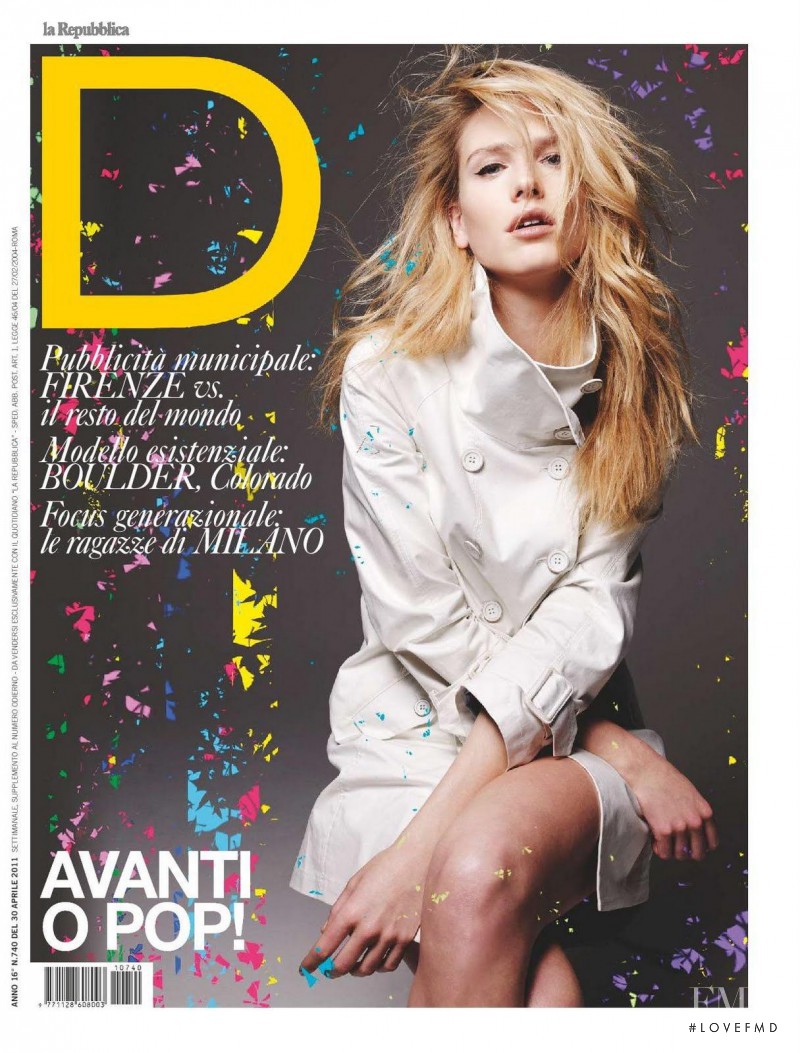 Sophia Lie featured on the La Repubblica delle Donne cover from April 2011