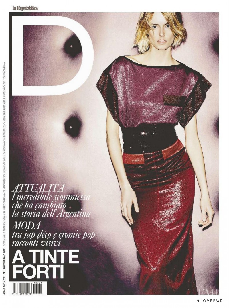 Jacquetta Wheeler featured on the La Repubblica delle Donne cover from February 2011