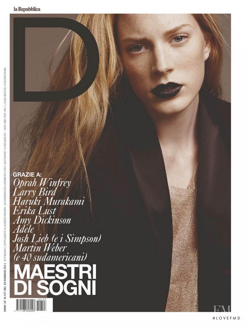 Quinta Witzel featured on the La Repubblica delle Donne cover from January 2011
