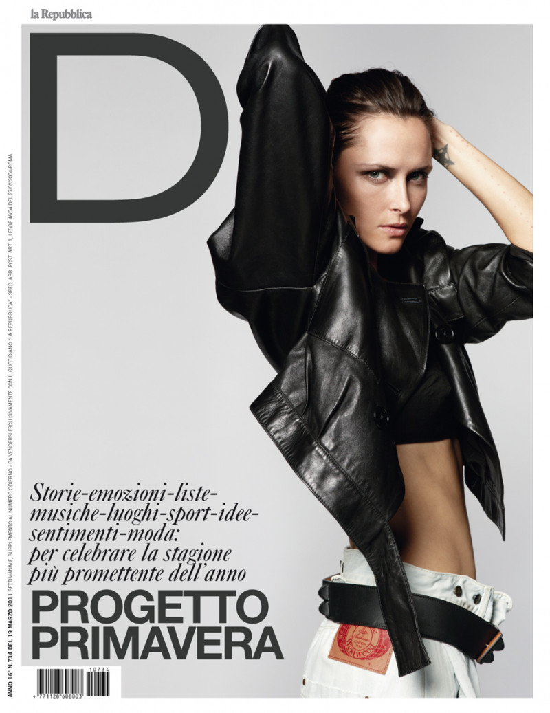Tasha Tilberg featured on the La Repubblica delle Donne cover from March 2011