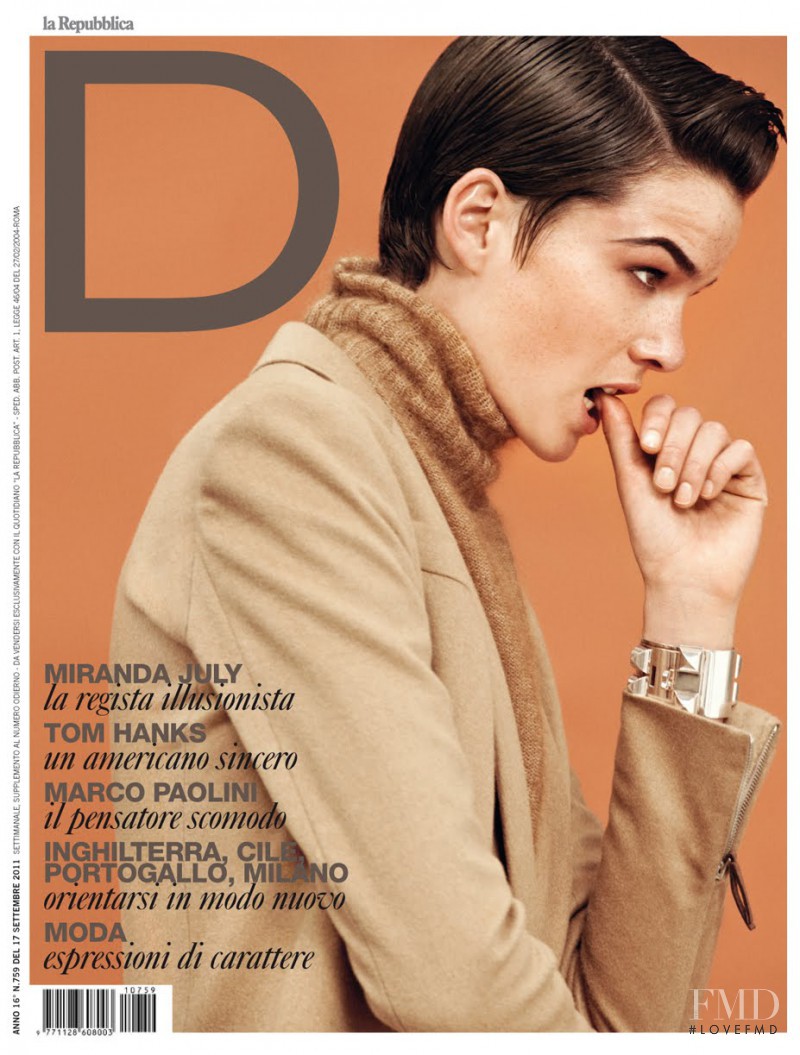 Anne Verhallen featured on the La Repubblica delle Donne cover from September 2011