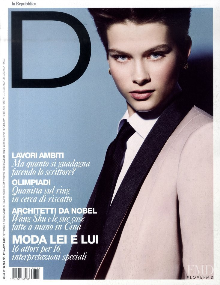 Benthe de Vries featured on the La Repubblica delle Donne cover from March 2012