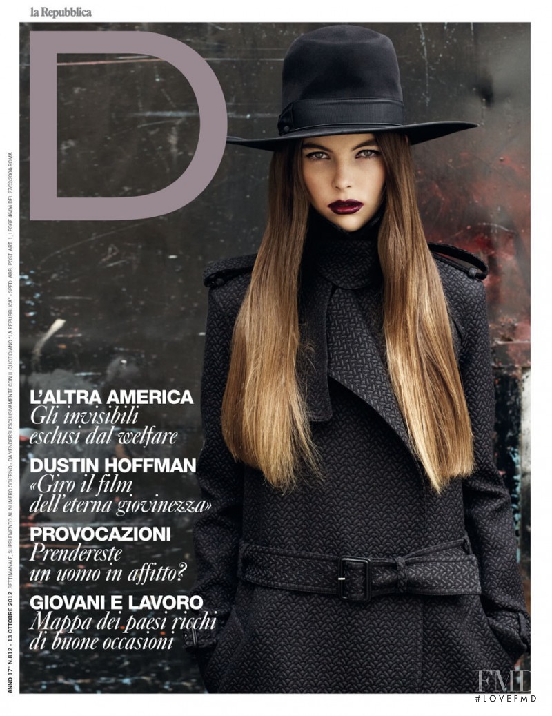 Hannah Noble featured on the La Repubblica delle Donne cover from October 2012