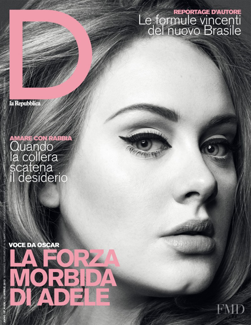 Adele featured on the La Repubblica delle Donne cover from April 2013