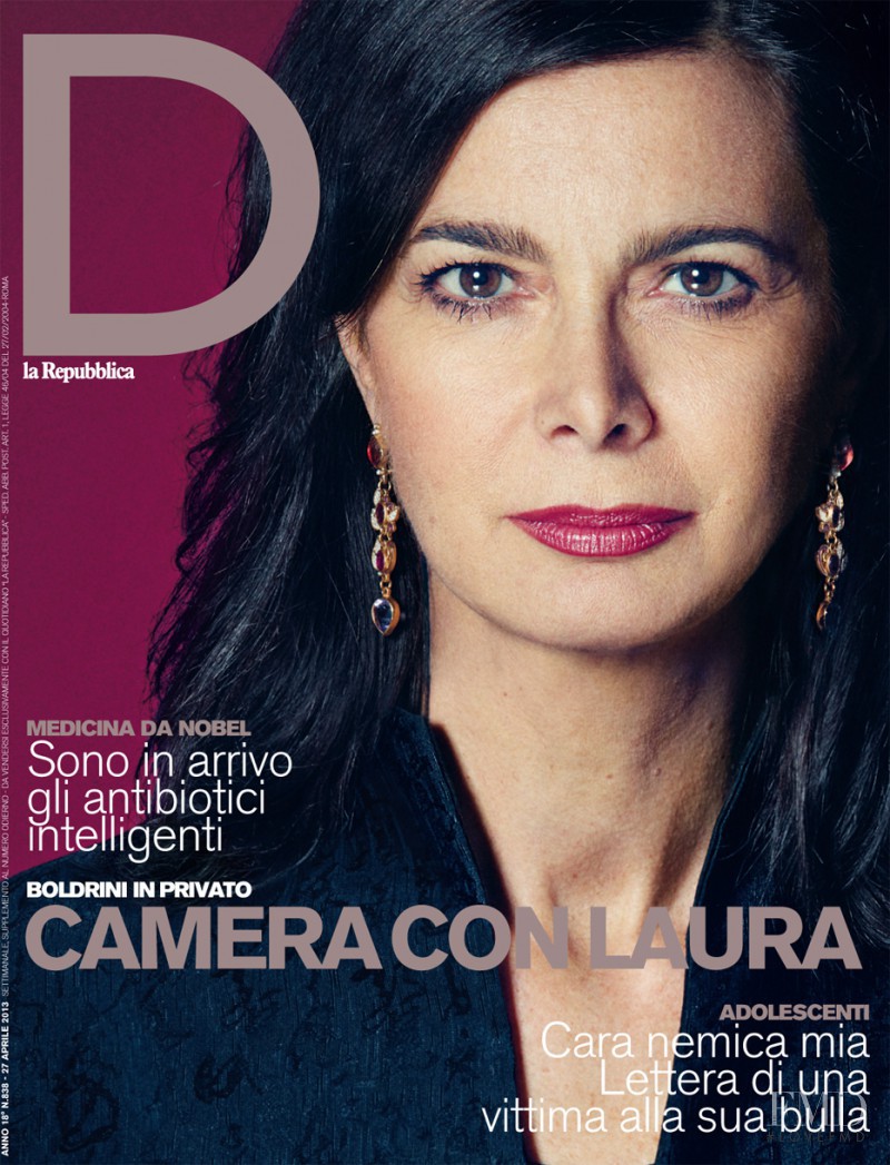Laura Boldrini featured on the La Repubblica delle Donne cover from April 2013
