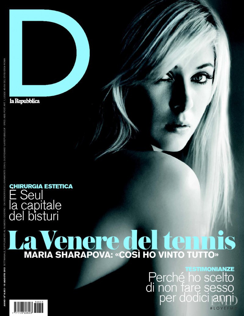 Maria Sharapova featured on the La Repubblica delle Donne cover from August 2013