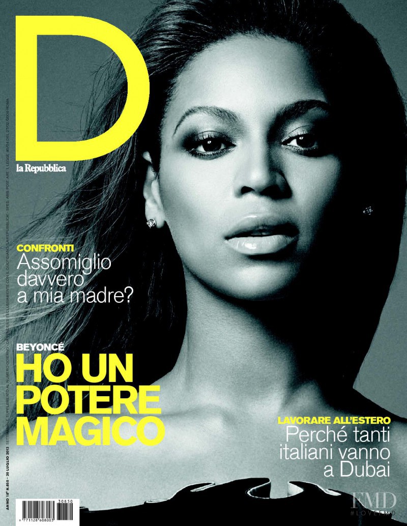 Beyoncé Knowles featured on the La Repubblica delle Donne cover from July 2013