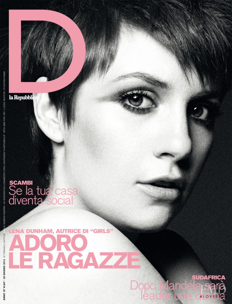 Lena Dunham featured on the La Repubblica delle Donne cover from June 2013
