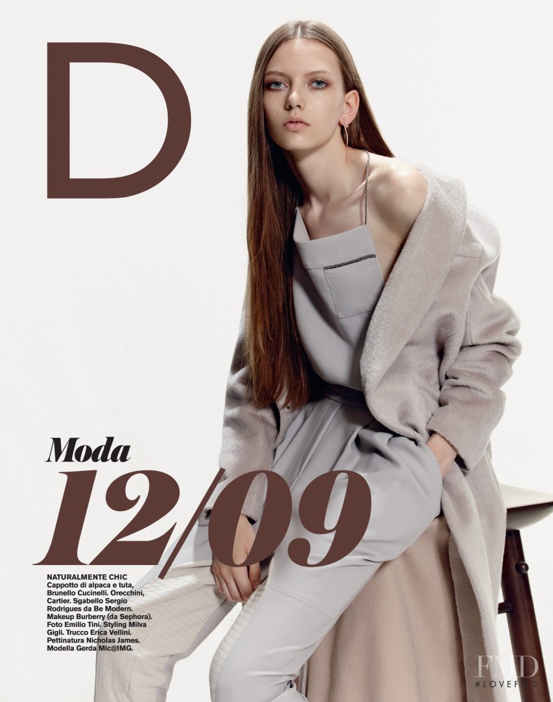 Gerda Mic featured on the La Repubblica delle Donne cover from April 2015