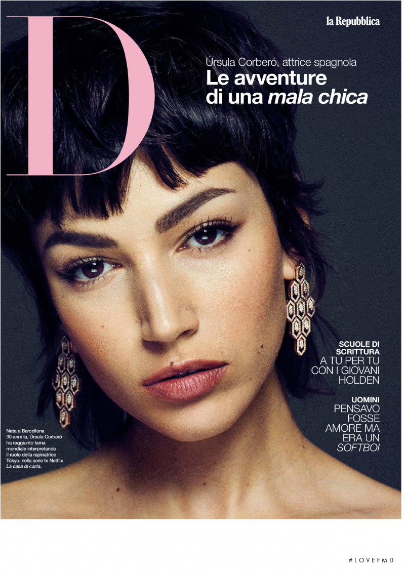 Ursula Corbero featured on the La Repubblica delle Donne cover from December 2019