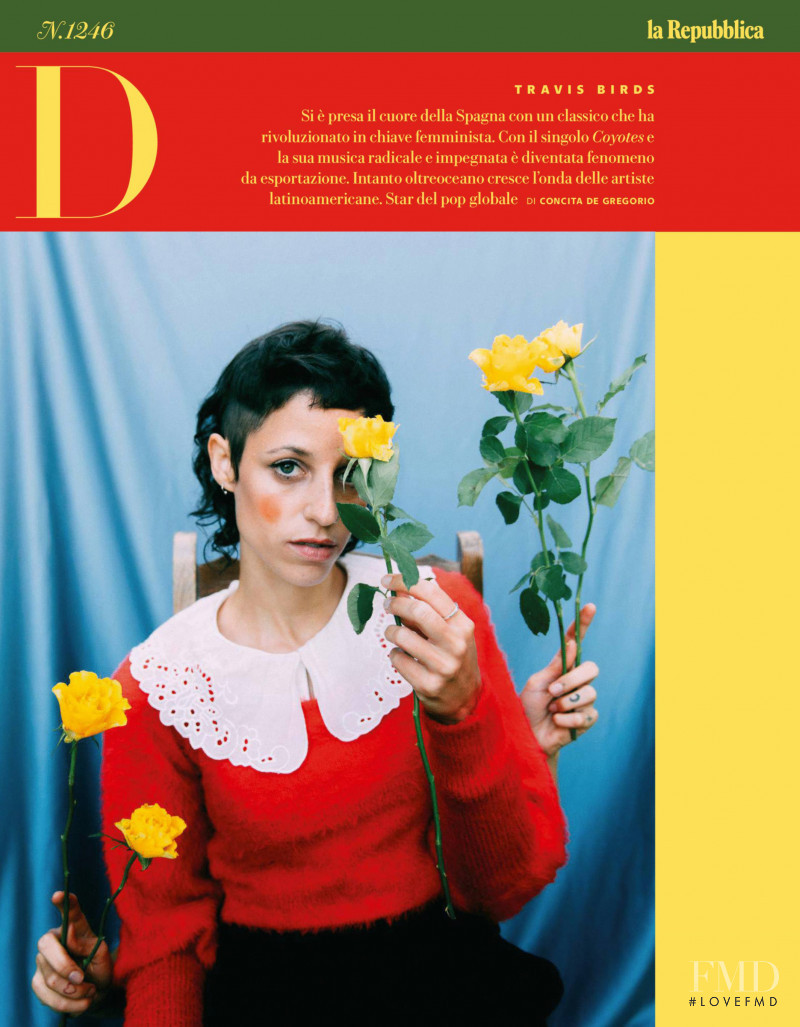 Lucrezia Vanotti featured on the La Repubblica delle Donne cover from July 2021