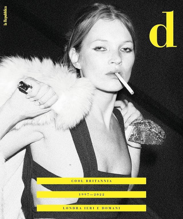 Kate Moss featured on the La Repubblica delle Donne cover from December 2022