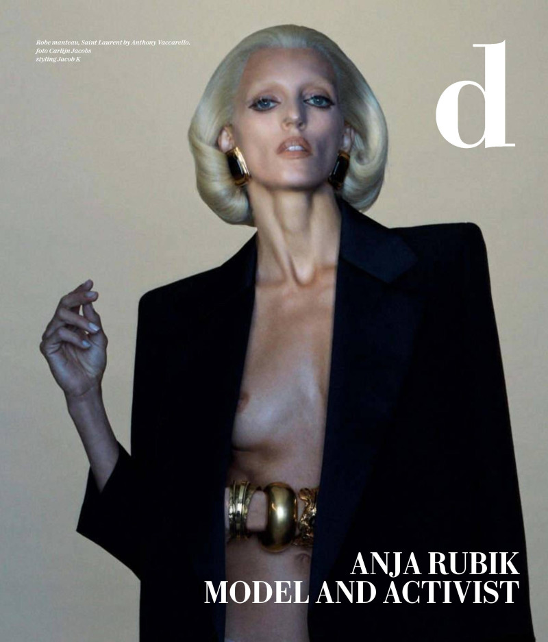 Anja Rubik featured on the La Repubblica delle Donne cover from March 2022
