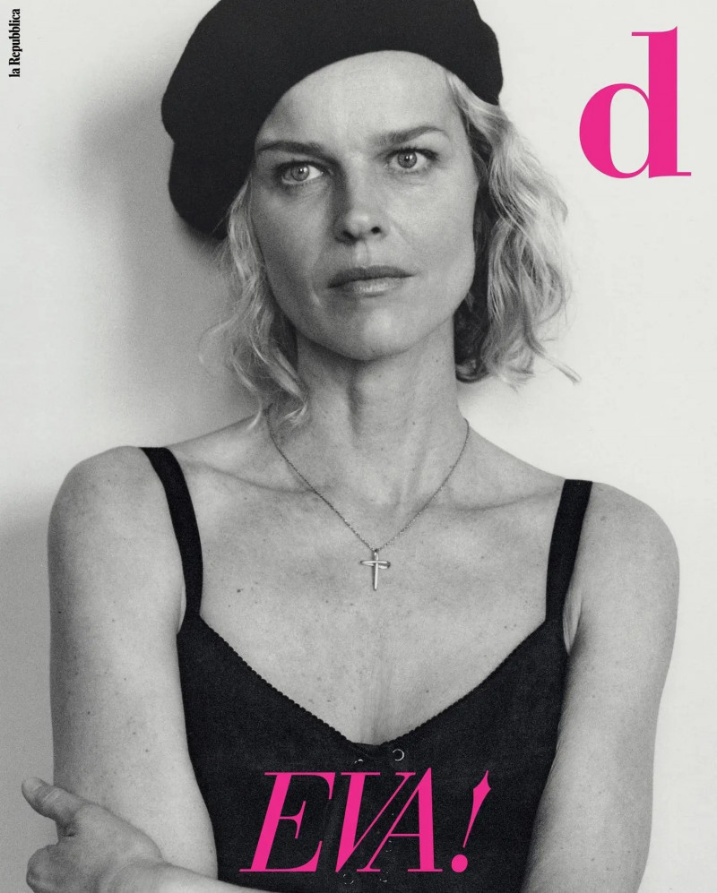 Eva Herzigova featured on the La Repubblica delle Donne cover from March 2023