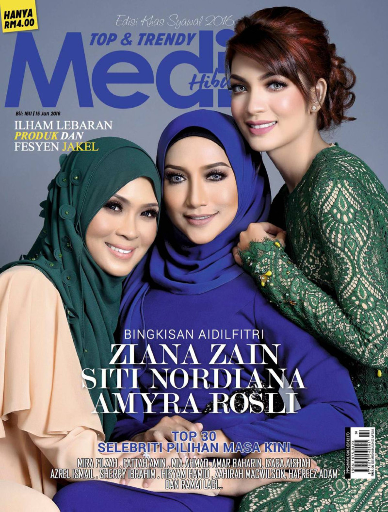 Ziana Zain, Siti Nordiana, Amyra Rosli featured on the Media Hiburan cover from June 2016