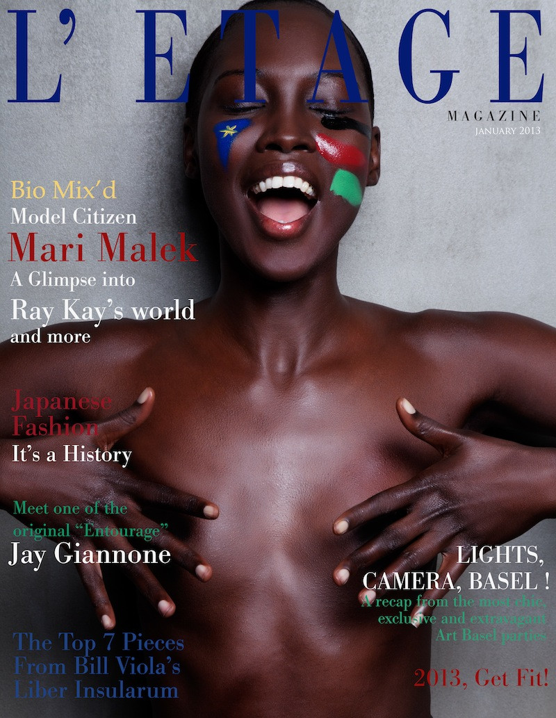 Mari Malek featured on the L\'Etage cover from January 2013