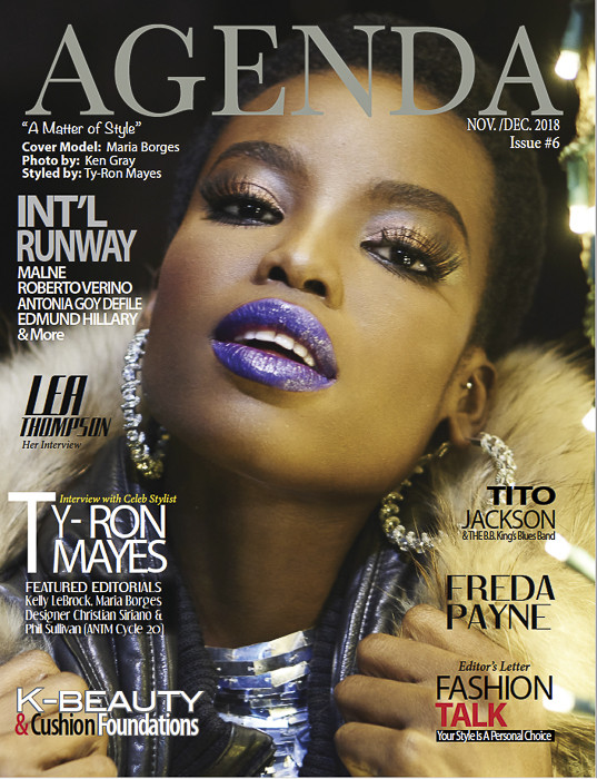 Maria Borges featured on the Agenda cover from November 2018