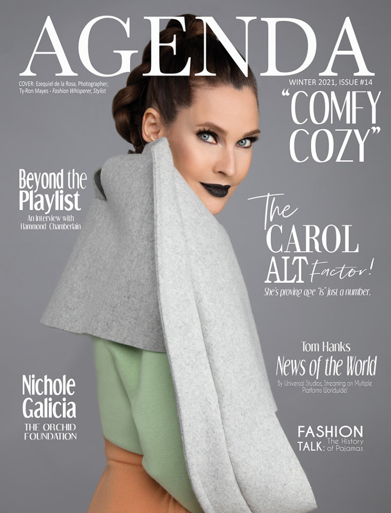 Carol Alt featured on the Agenda cover from December 2021