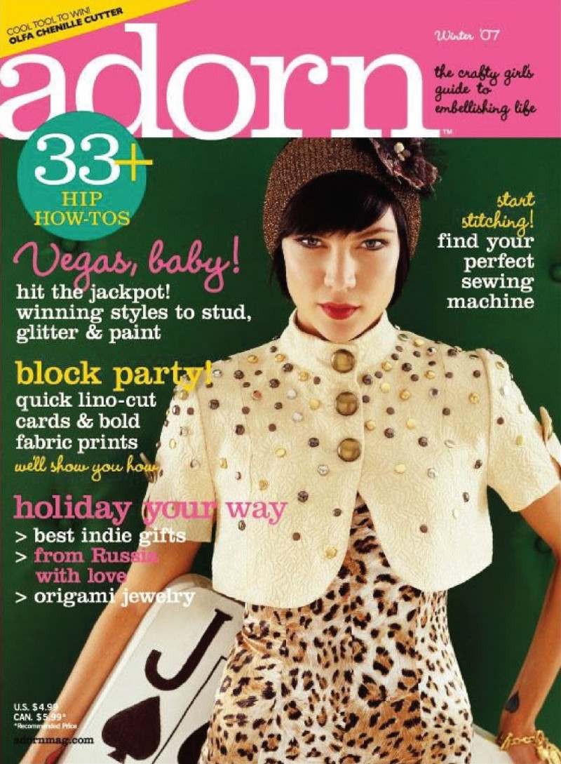 Mollie Gondi featured on the Adorn US cover from December 2007