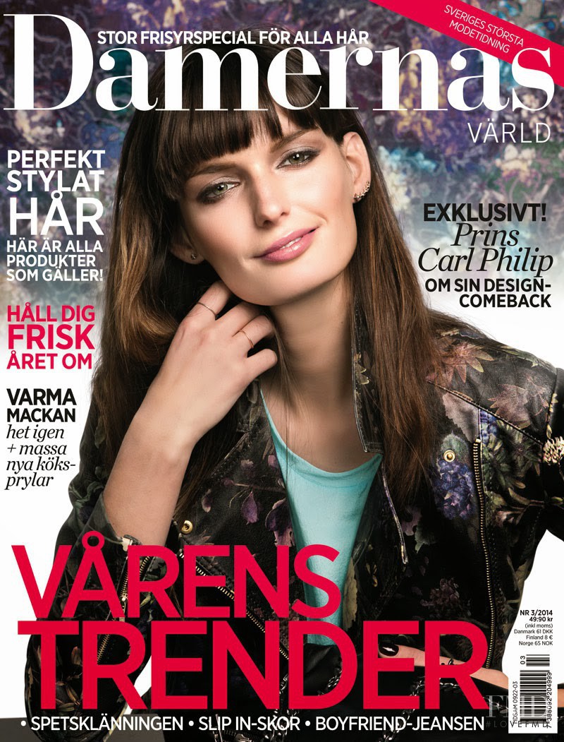 Ala Malek featured on the Damernas Värld cover from March 2014