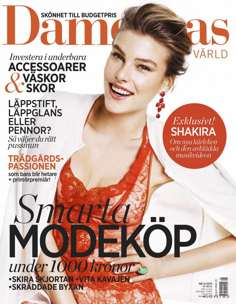 Madelen de la Motte featured on the Damernas Värld cover from May 2014