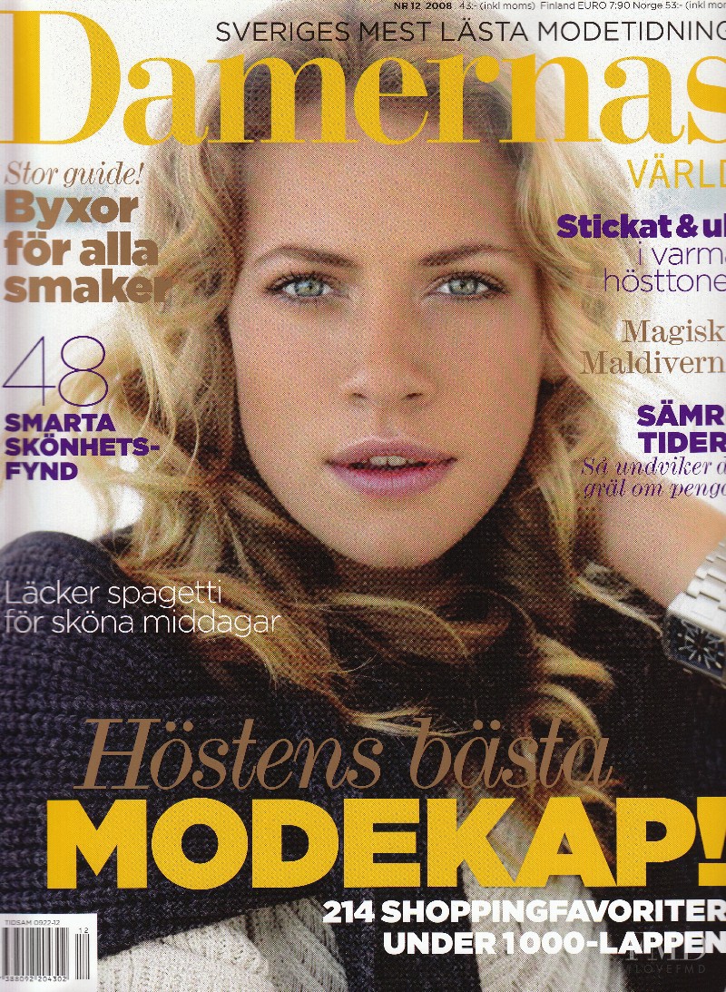Annemarie Michels featured on the Damernas Värld cover from December 2008