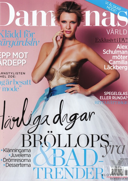 Nadine Wolfbeiszer featured on the Damernas Värld cover from June 2011