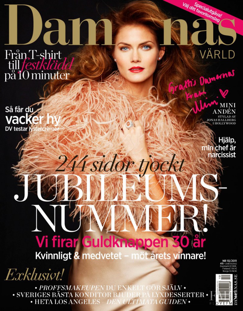 Mini Anden featured on the Damernas Värld cover from October 2011