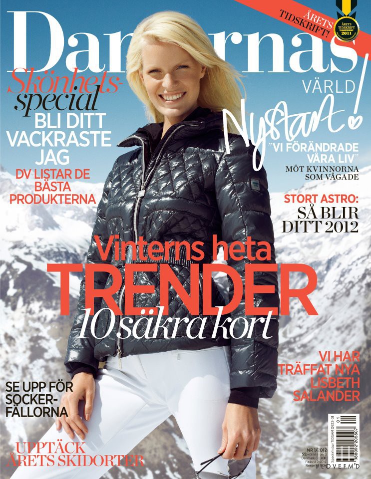 Caroline Winberg featured on the Damernas Värld cover from January 2012