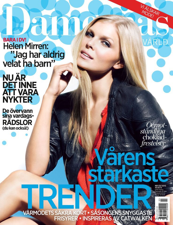 Mathilda Jansson featured on the Damernas Värld cover from February 2013