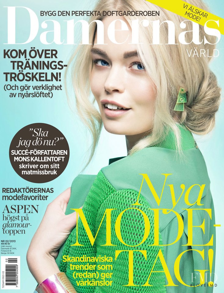 Klara Wester featured on the Damernas Värld cover from January 2013