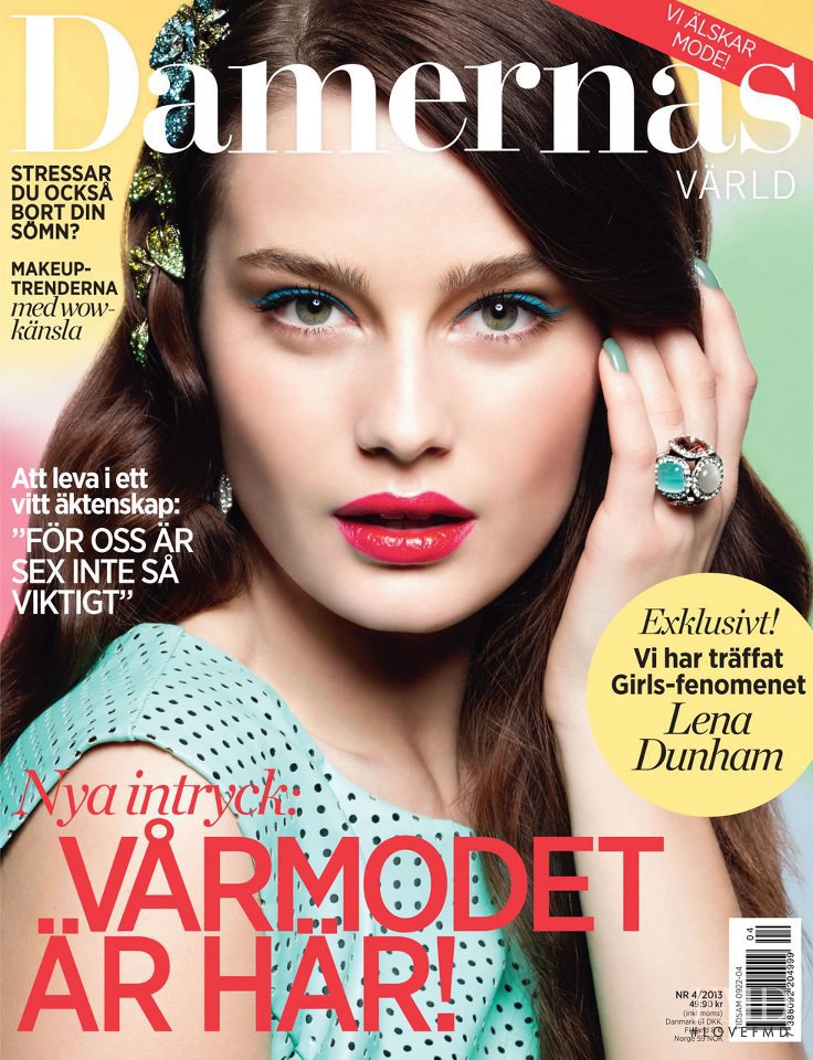Faye Vrethem featured on the Damernas Värld cover from March 2013