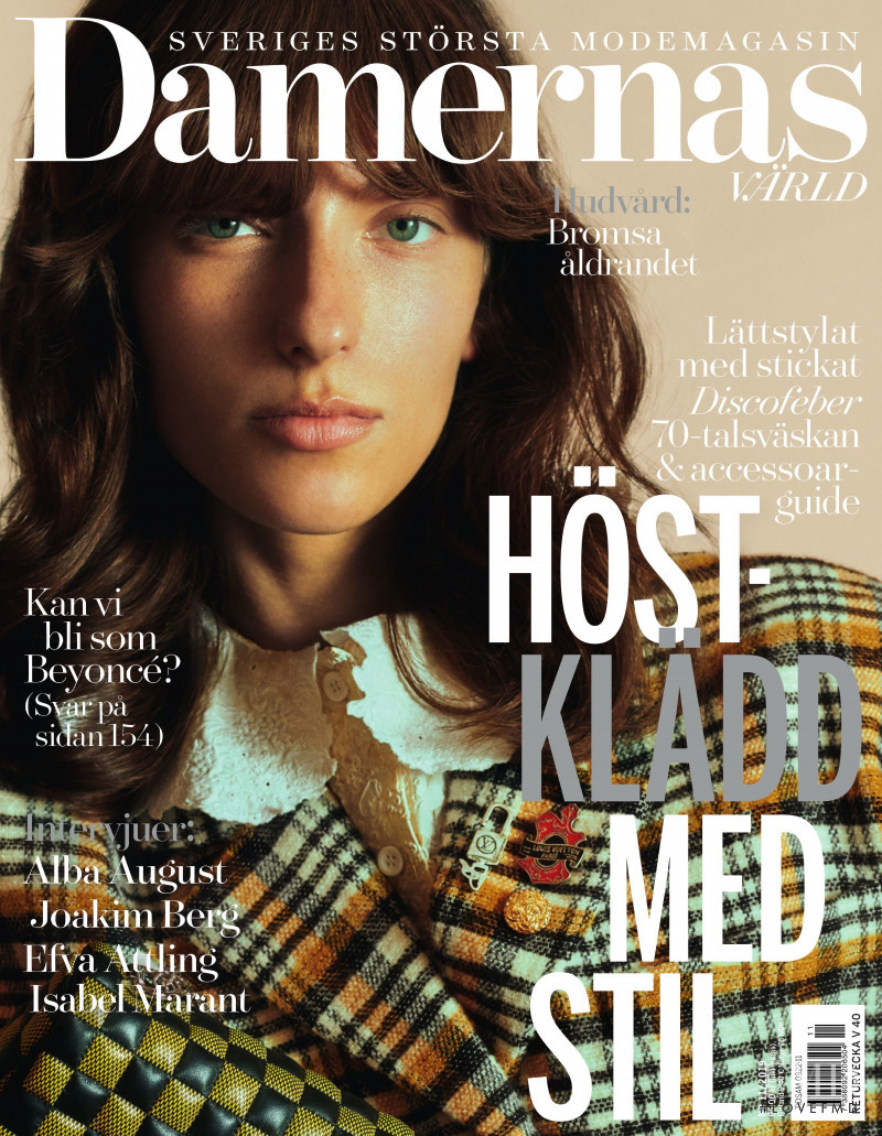 Anastasia Vertyhova featured on the Damernas Värld cover from September 2019