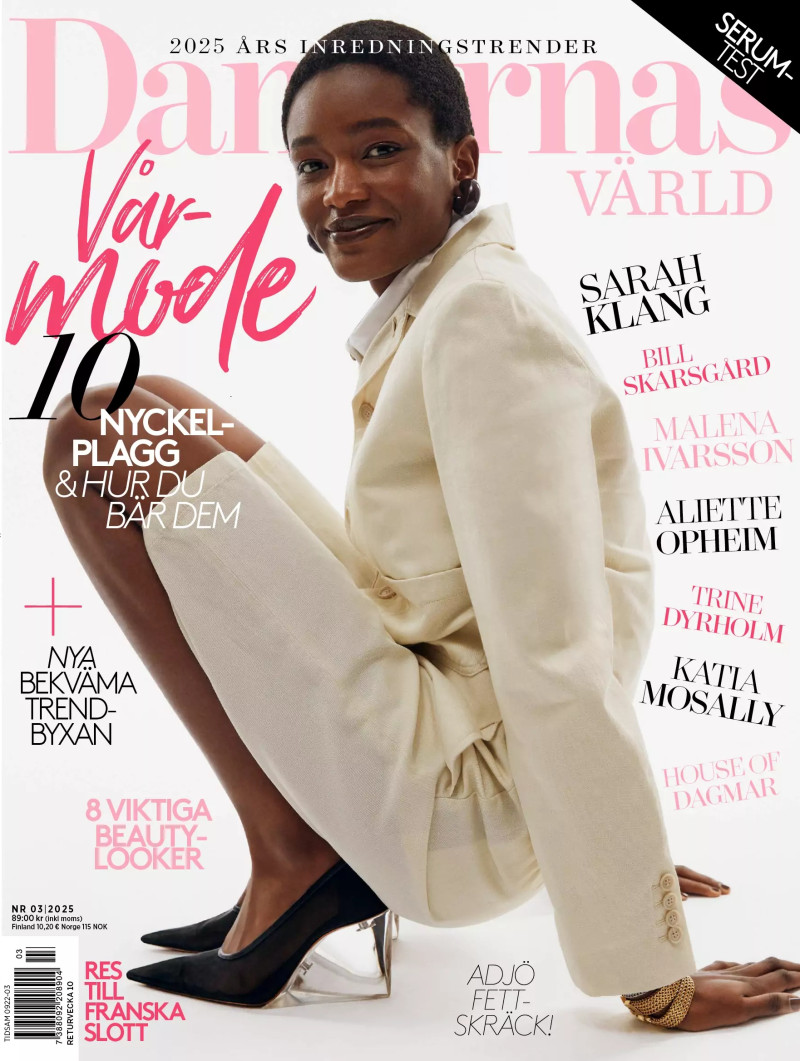 Uche Njoku featured on the Damernas Värld cover from February 2025