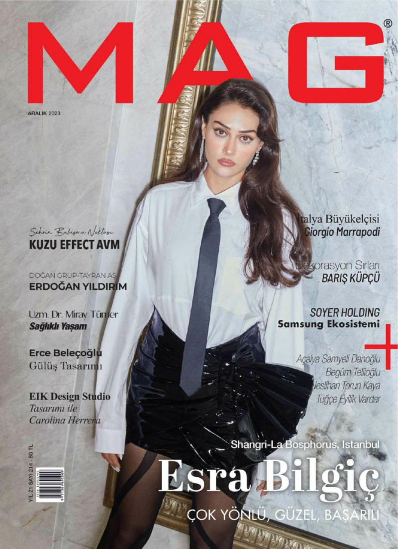 Esra Bilgic featured on the MAG cover from December 2023