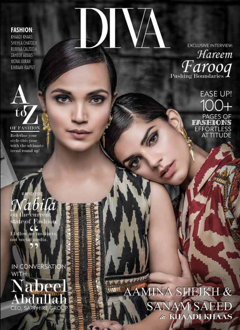 Aamina Sheikh, Sanam Saeed featured on the Diva Pakistan cover from June 2017