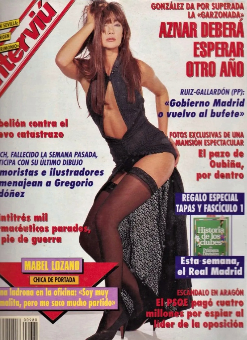 Mabel Lozano featured on the Interviu cover from February 1995