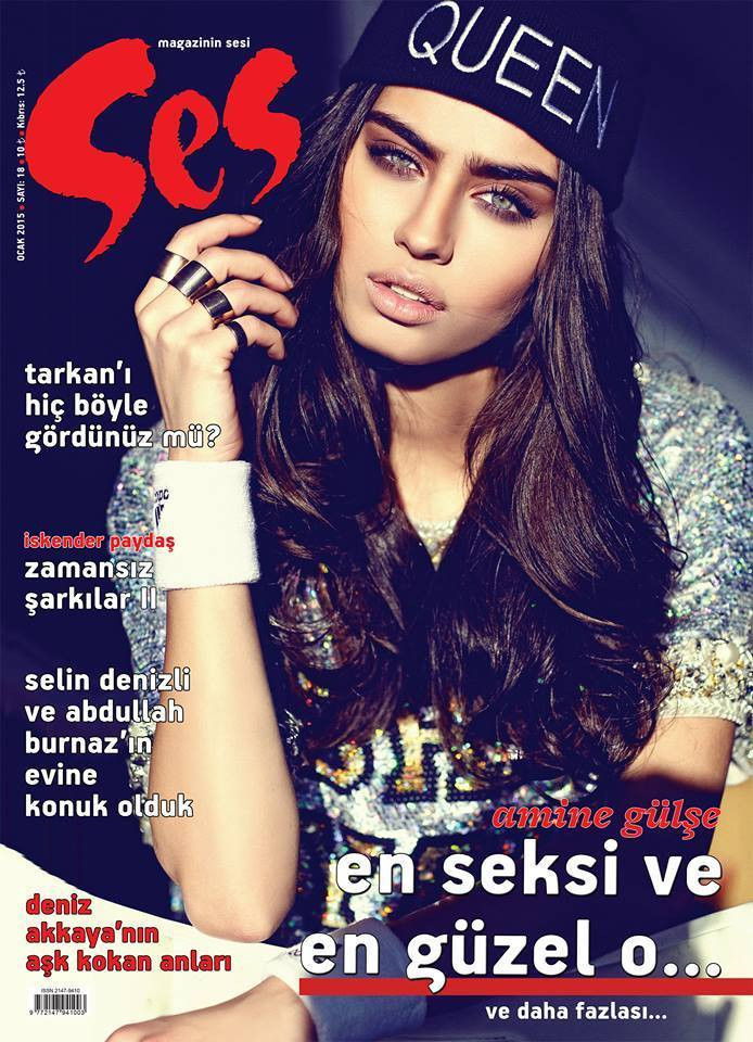 Amine Gulse featured on the Ses cover from January 2015