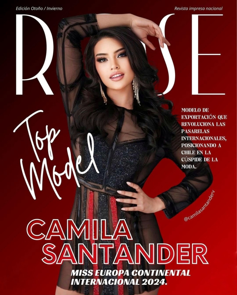 Camila Santander featured on the Rose Magazine cover from May 2024