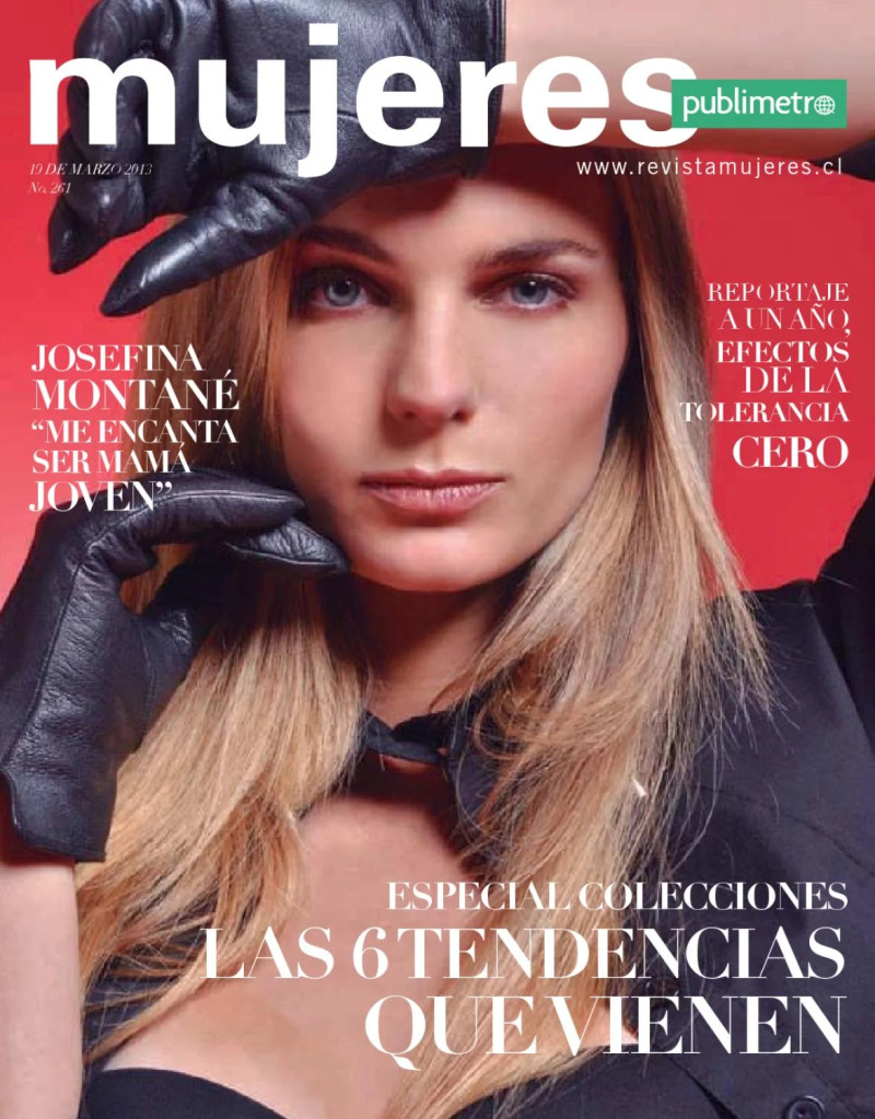 Josefina Montané featured on the Mujeres Chile cover from March 2013