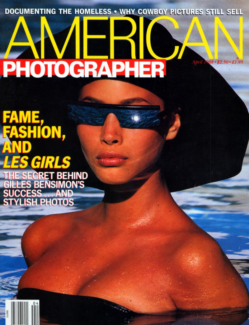 Christy Turlington featured on the American Photo cover from April 1988