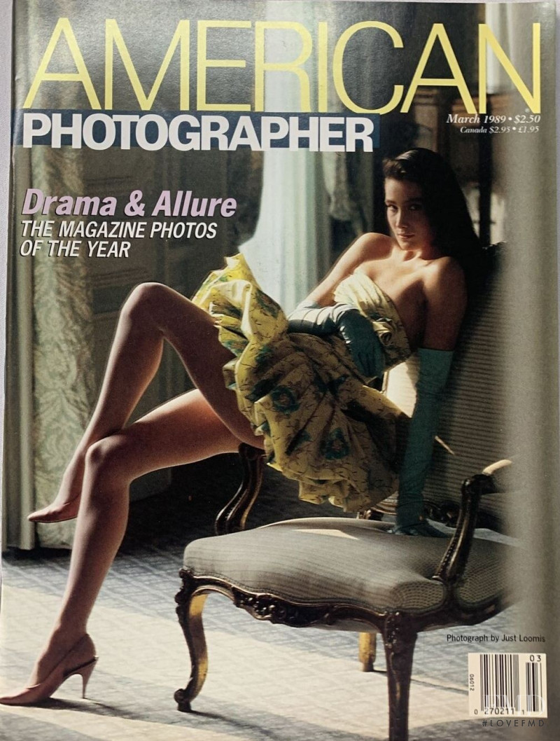 Carla Bruni featured on the American Photo cover from March 1989