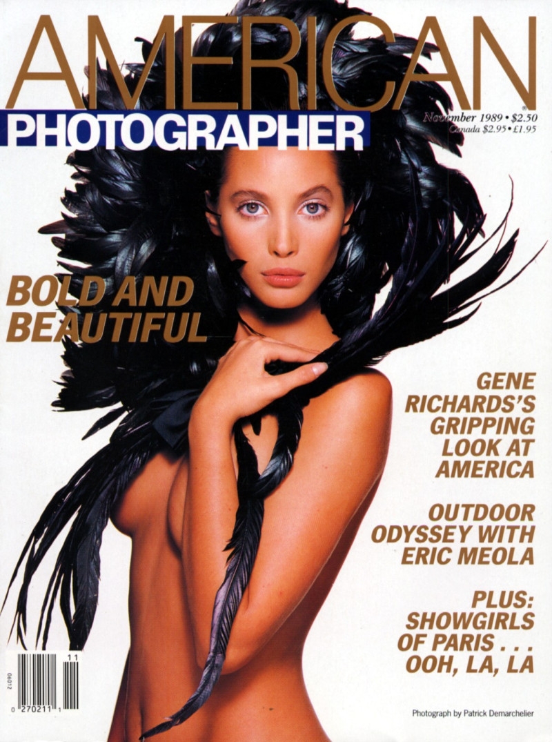 Christy Turlington featured on the American Photo cover from November 1989