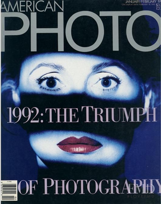 Faye Dunaway featured on the American Photo cover from February 1992