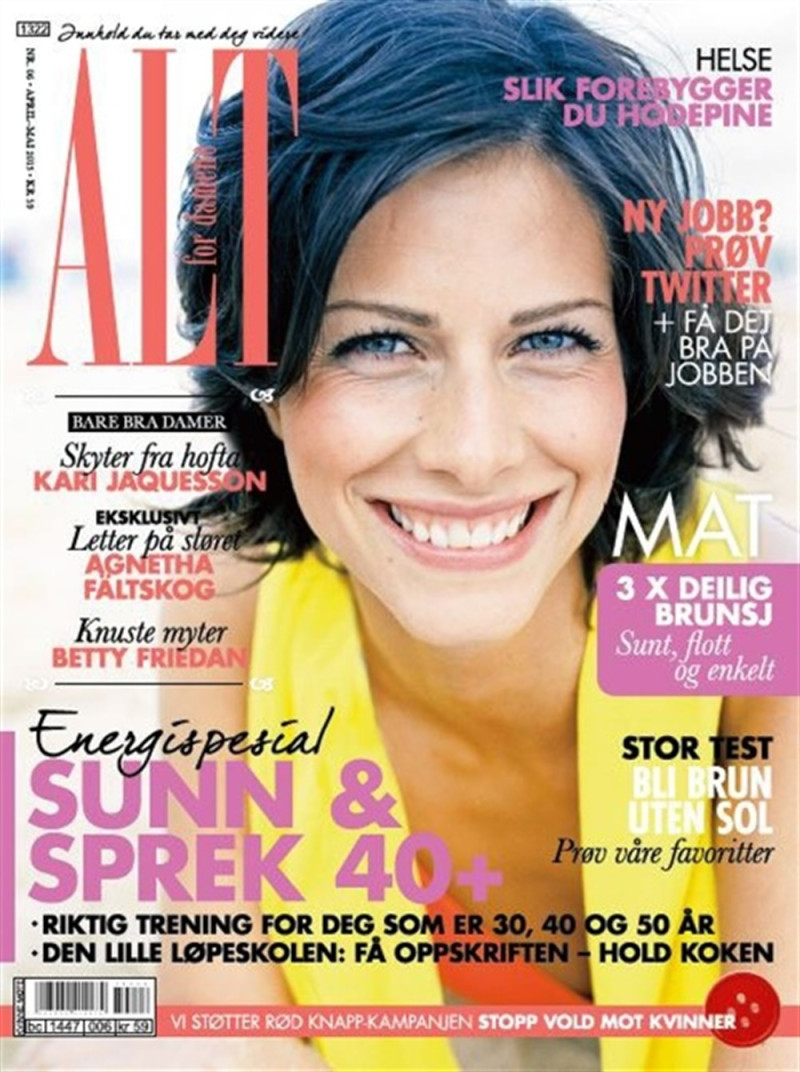 Cristina Teva featured on the Alt For Damerne Norway cover from April 2013