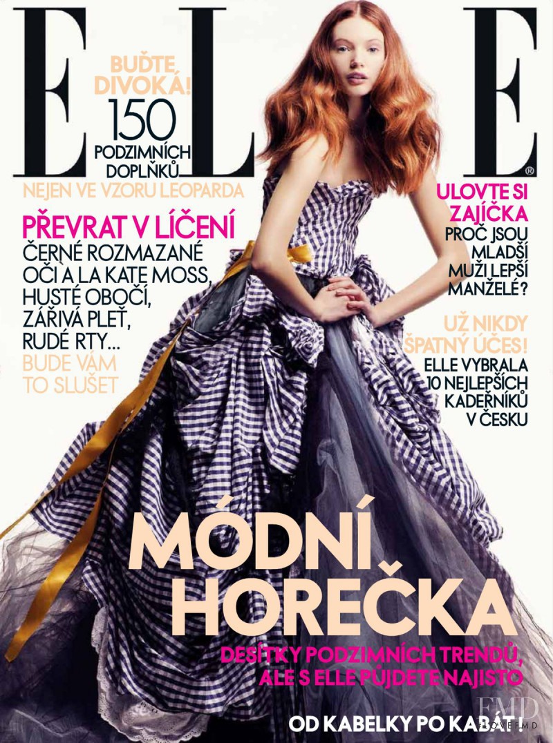 Mona Johannesson featured on the Elle Czech cover from September 2006