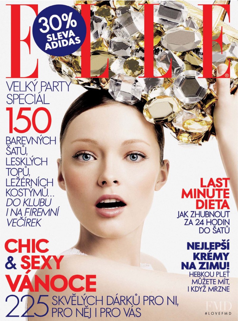 Olga Maliouk featured on the Elle Czech cover from December 2007
