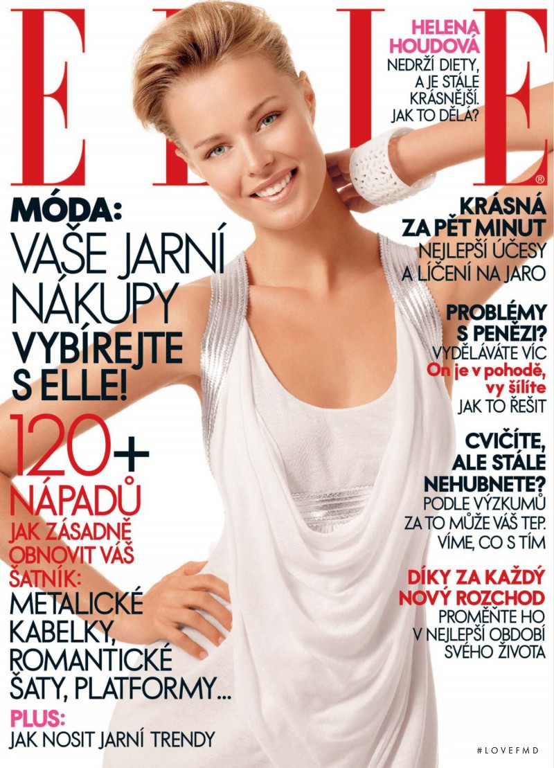 Helena Houdova featured on the Elle Czech cover from March 2007